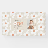 最初の誕生日デイジーボホテラコッタ自然写真 横断幕 (横)