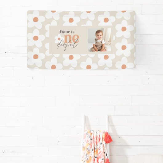 最初の誕生日デイジーボホテラコッタ自然写真 横断幕 (インサイチュ)