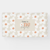 最初の誕生日デイジーボホレトロテラコッタナチュラル 横断幕 (横)