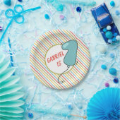 最初の誕生日バルーンの主題 ペーパープレート (パーティー)