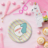 最初の誕生日バルーンの主題 ペーパープレート (パーティー)