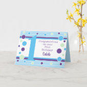 最初の誕生日パーソナライズされたカード! カード (黄色い花)