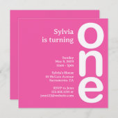 最初の誕生日パーティーの招待 招待状 (正面/裏面)