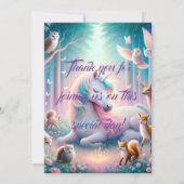 最初の誕生日パーティーへの招待/カスタマイズ可能 招待状 (裏面)