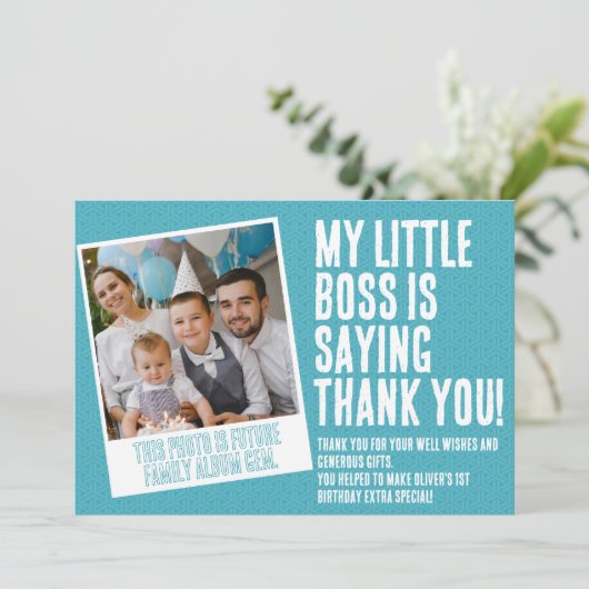 最初の誕生日パーティーサンキューカード 招待状 (スタンド正面)