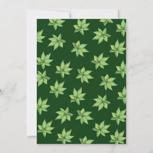 最初の誕生日パーティー水彩恐竜 招待状 (裏面)