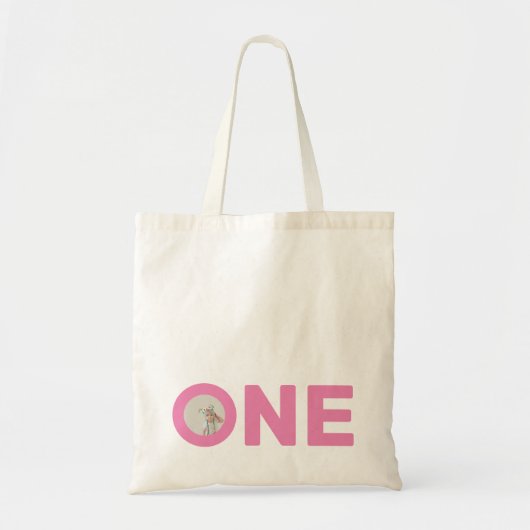 最初の誕生日フォトバースデーパーティーバッグ トートバッグ (正面)