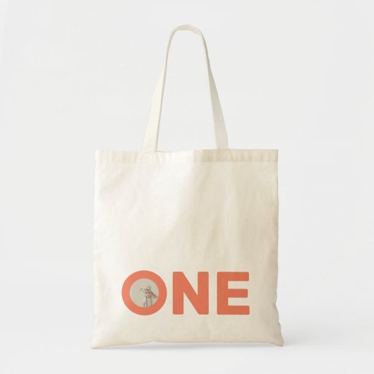 最初の誕生日フォトバースデーパーティーバッグ トートバッグ (正面)