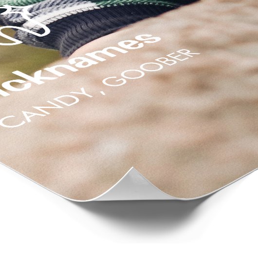 最初の誕生日フォトマイルストーンポスター ポスター (角)