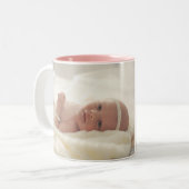 最初の誕生日フォトマグカップ ツートーンマグカップ (正面左)