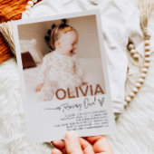 最初の誕生日フォト招待状 招待状