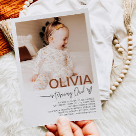 最初の誕生日フォト招待状 招待状