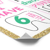 最初の誕生日マイルストーンの看板ポスター ポスター (角)