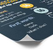 最初の誕生日マイルストーン外部空間銀河系 ポスター (角)