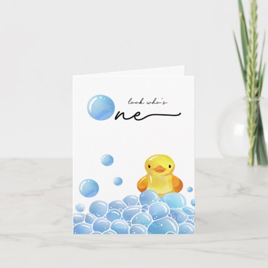 最初の誕生日ルック誰が1つの誕生日カード ノートカード (正面)