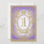 最初の誕生日一度オンザタイムプリンセスパープル2 招待状 (正面)