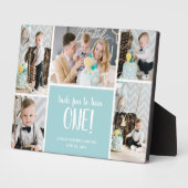 最初の誕生日写真コラージュ フォトプラーク (側面)