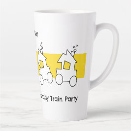 最初の誕生日列車パーティー カフェラテマグ