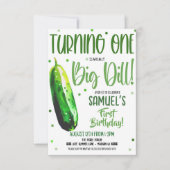 最初の誕生日大きなディル招待状 招待状 (正面)