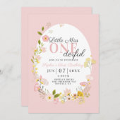 最初の誕生日恋しく思リトル1ダーフル招待状 招待状 (正面/裏面)