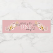 最初の誕生日恋しく思小さな一面的なフローラ ペットボトルラベル (シングルラベル)