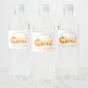 最初の誕生日我々の小さなカボチャは1を回している ペットボトルラベル