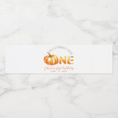 最初の誕生日我々の小さなカボチャは1を回している ペットボトルラベル (シングルラベル)