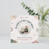 最初の誕生日招待状カード 招待状 (スタンド正面)