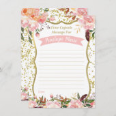 最初の誕生日時間カプセルカード エンクロージャーカード (正面/裏面)