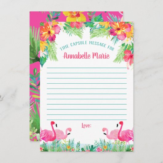 最初の誕生日時間カプセルカード エンクロージャーカード (正面/裏面)