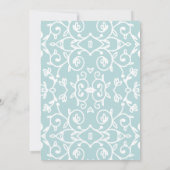 最初の誕生日王室のリトルプリンセス装飾品 招待状 (裏面)