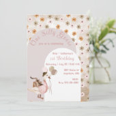 最初の誕生日間抜けワンガチョウヴィンテージ 招待状 (スタンド正面)