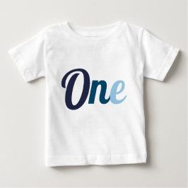 最初の誕生日青 ベビーTシャツ