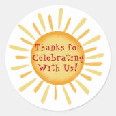 最初の誕生日1日または最初の旅行 ラウンドシール (正面)