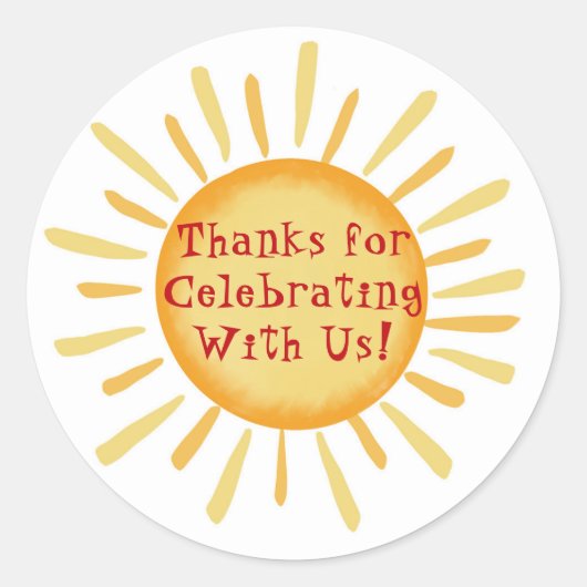 最初の誕生日1日または最初の旅行 ラウンドシール (正面)