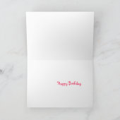 最初の誕生日1歳のベビー カード (内部)