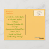 最初の誕生日12か月の写真 ポストカード (裏面)