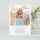 最初の誕生日、すべての年齢の写真誕生日 招待状 (スタンド正面)