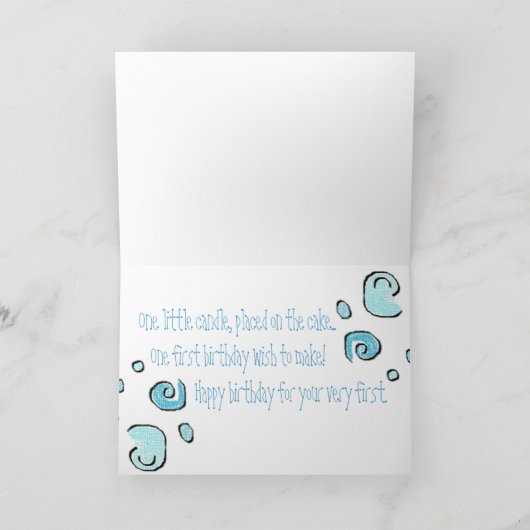 最初の誕生日 カード (内部)
