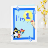 最初の誕生日 カード (黄色い花)