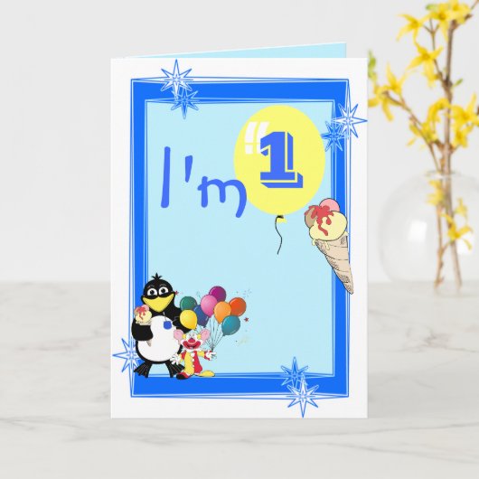 最初の誕生日 カード (黄色い花)