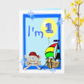 最初の誕生日 カード (黄色い花)