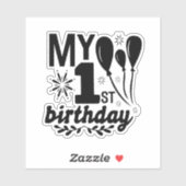 最初の誕生日!ステッカー シール (シート)