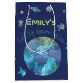 最初の誕生日 |太陽のまわりに初旅 ミディアムペーパーバッグ (正面)