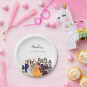 最初の誕生日、女の子の誕生日、〔占星術の〕十二宮図テーマ ペーパープレート (パーティー)