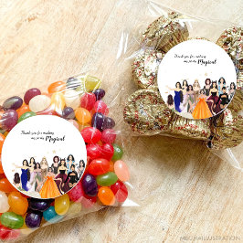 最初の誕生日、女の子の誕生日、〔占星術の〕十二宮図テーマ ラウンドシール