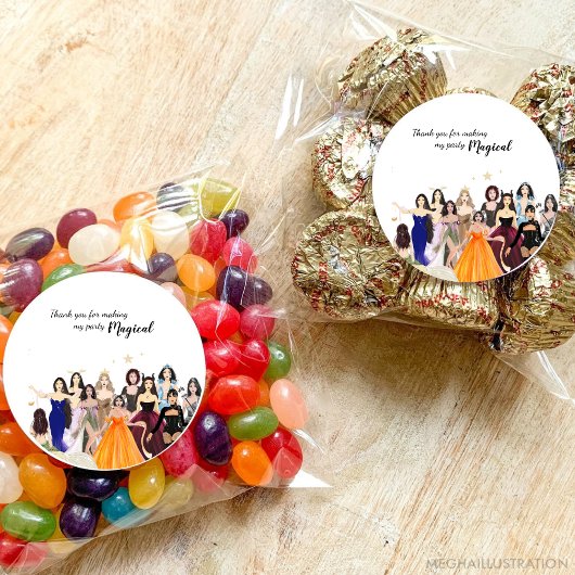 最初の誕生日、女の子の誕生日、〔占星術の〕十二宮図テーマ ラウンドシール