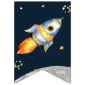 最初の誕生日、宇宙誕生日、打ち上げギフトタグ バンティングフラッグ (第2の旗)