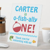 最初の誕生日O-fish-ally Oneありがとうサイン 台座サイン (インサイチュ)