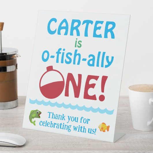 最初の誕生日O-fish-ally Oneありがとうサイン 台座サイン (インサイチュ)